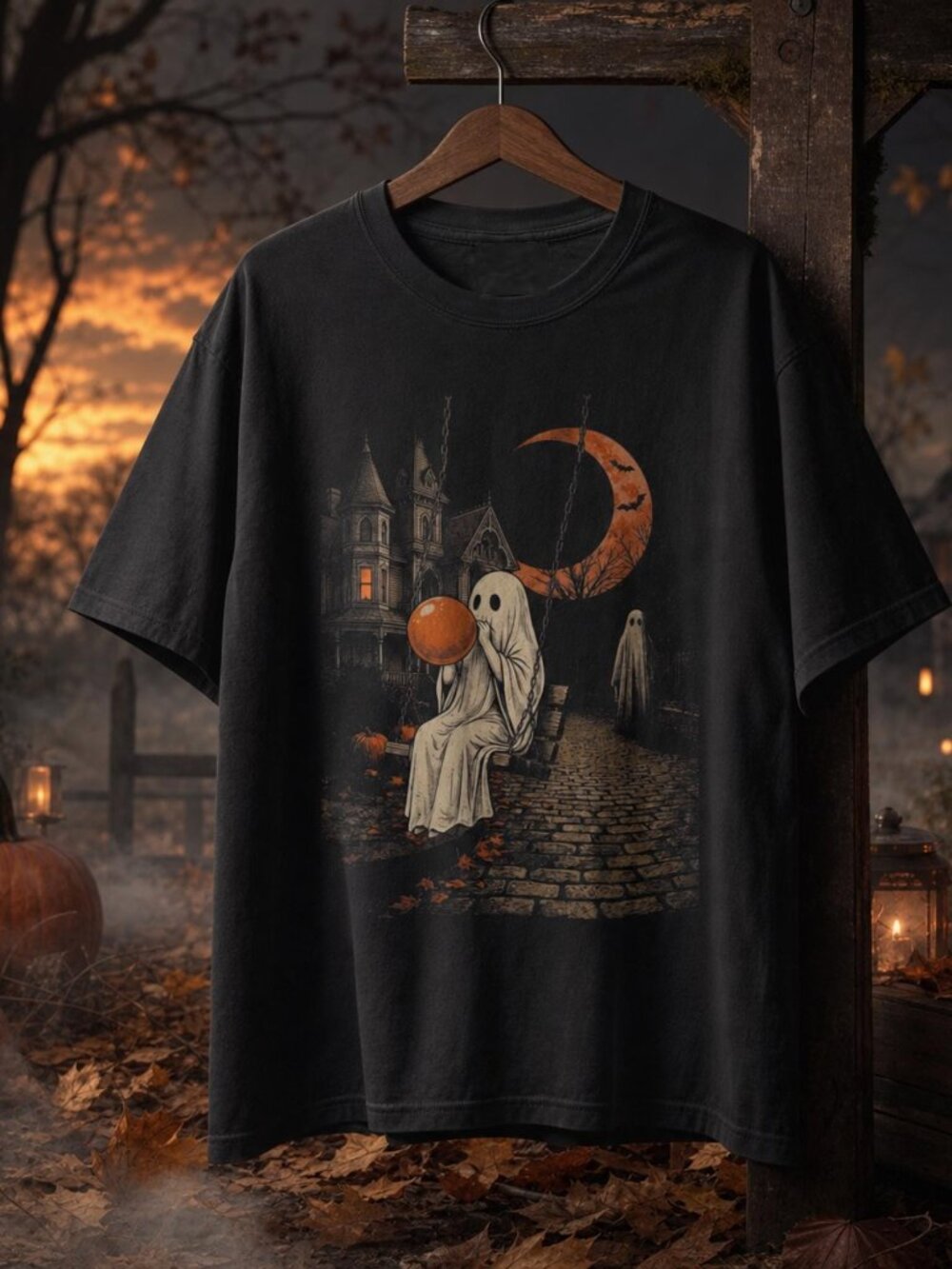 Halloween Ghost Shirt, Spooky Fall Graphic Tee